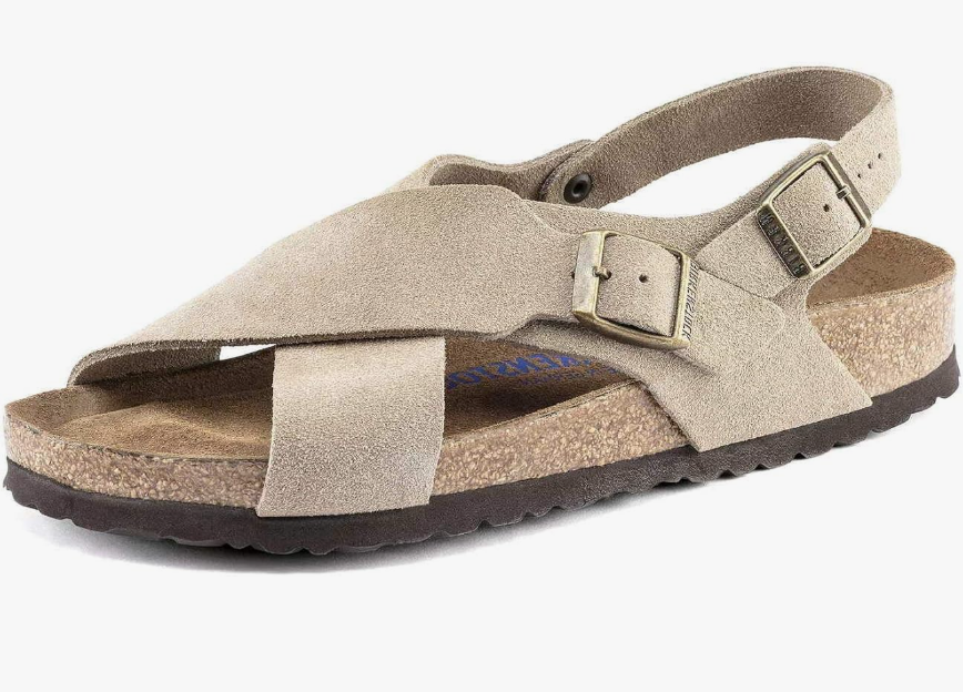 Birkenstock Tulum Soft Footbed Suede Leather Nubuck Taupe  Narrow