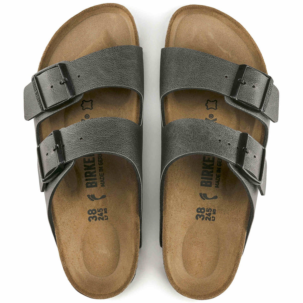 Birkenstock Arizona Birko-Flor Sandals - Pull Up Stone - Narrow