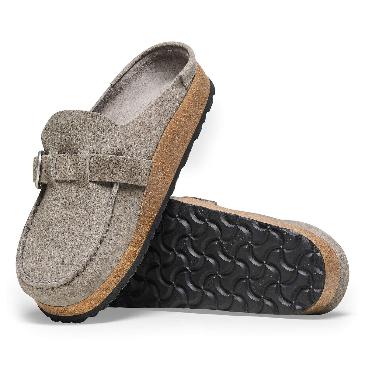 Birkenstock Buckley Suede Leather Clogs - Corduroy Stone Coin - Narrow