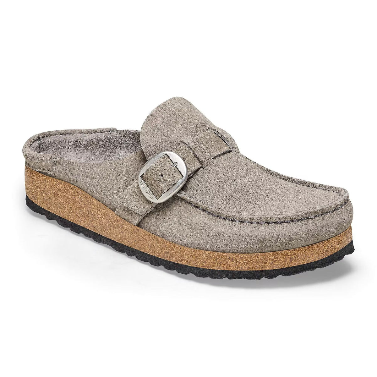 Birkenstock Buckley Suede Leather Clogs - Corduroy Stone Coin - Narrow