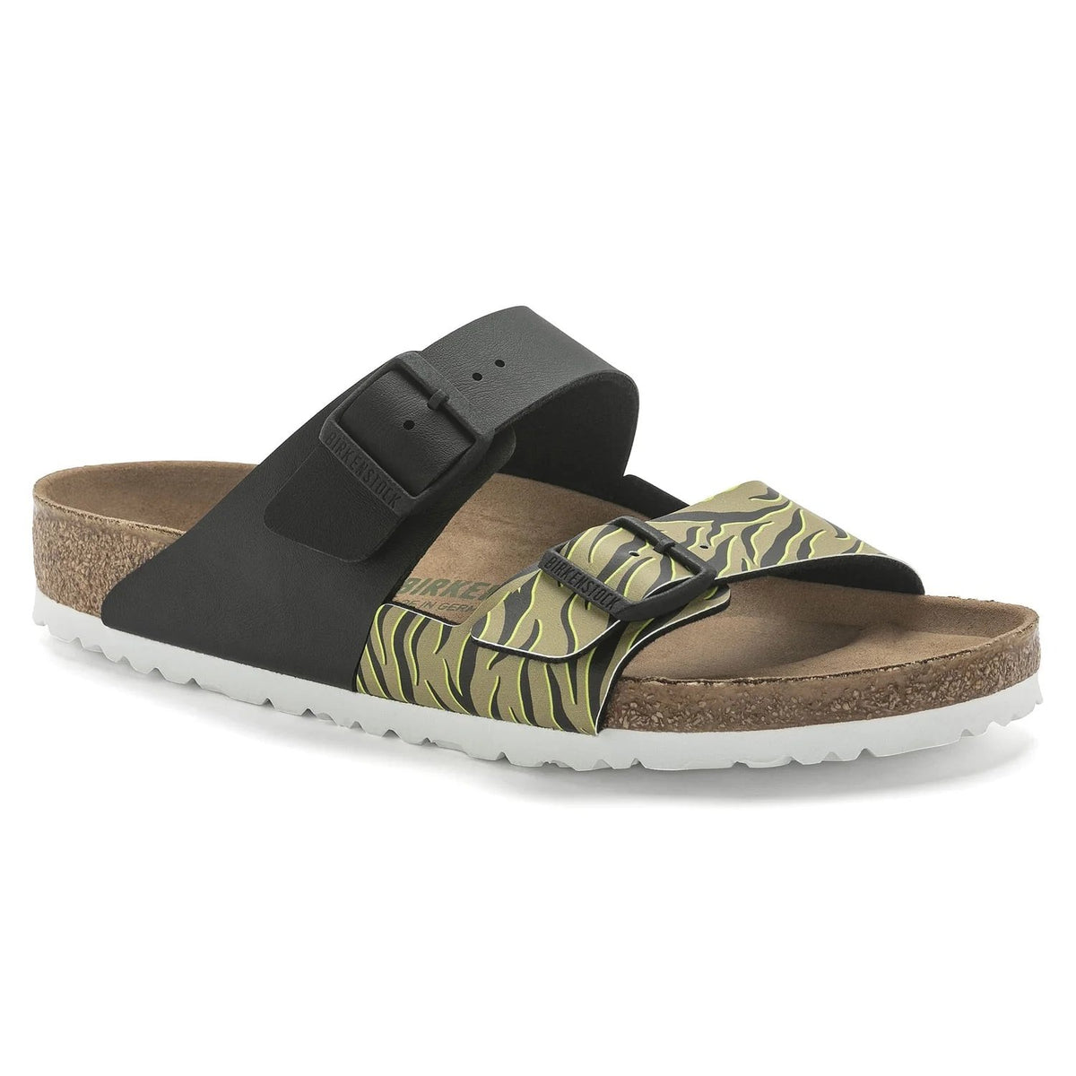 Birkenstock Arizona Split Birko-Flor Sandals - Zebra Cork Brown / Black - Narrow