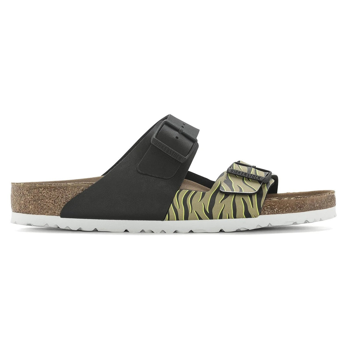 Birkenstock Arizona Split Birko-Flor Sandals - Zebra Cork Brown / Black - Narrow