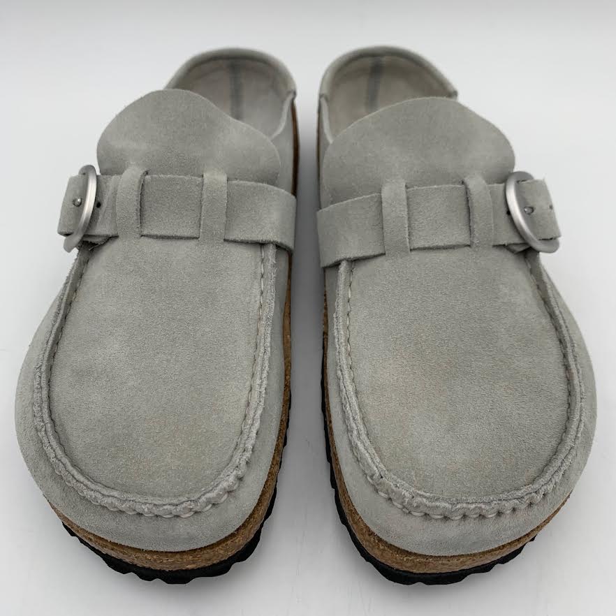 Birkenstock Buckley Suede Leather Clogs - Mineral - 1022464 - Narrow