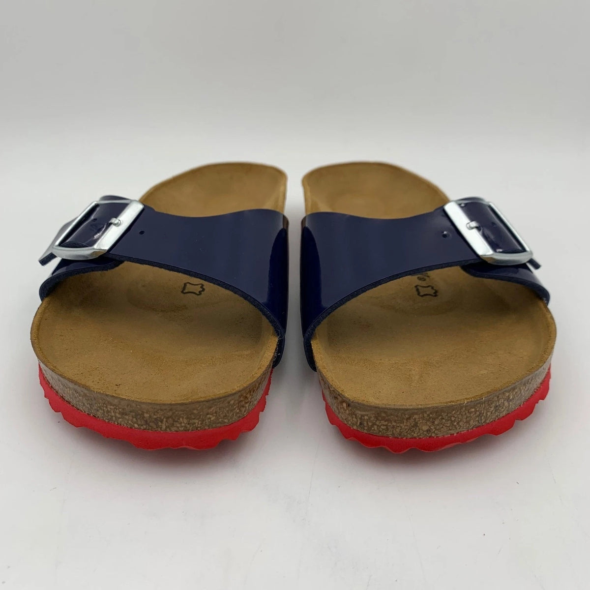 Birkenstock Madrid Patent Sandals - Patent Dress Blue - 339263 - Narrow