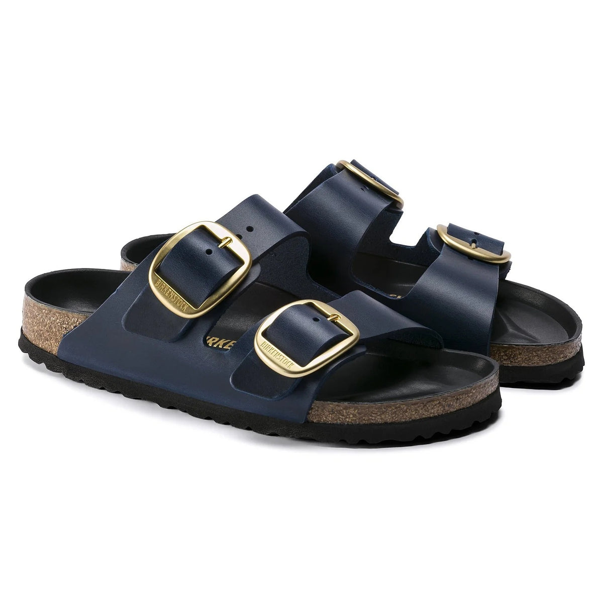 Birkenstock Arizona Big Buckle Big Buckle Oiled Leather Sandals - Blue - Narrow