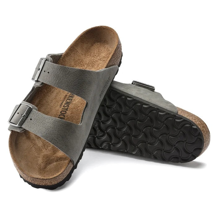 Birkenstock Arizona Nubuck Leather Sandals - Whale Gray - Regular