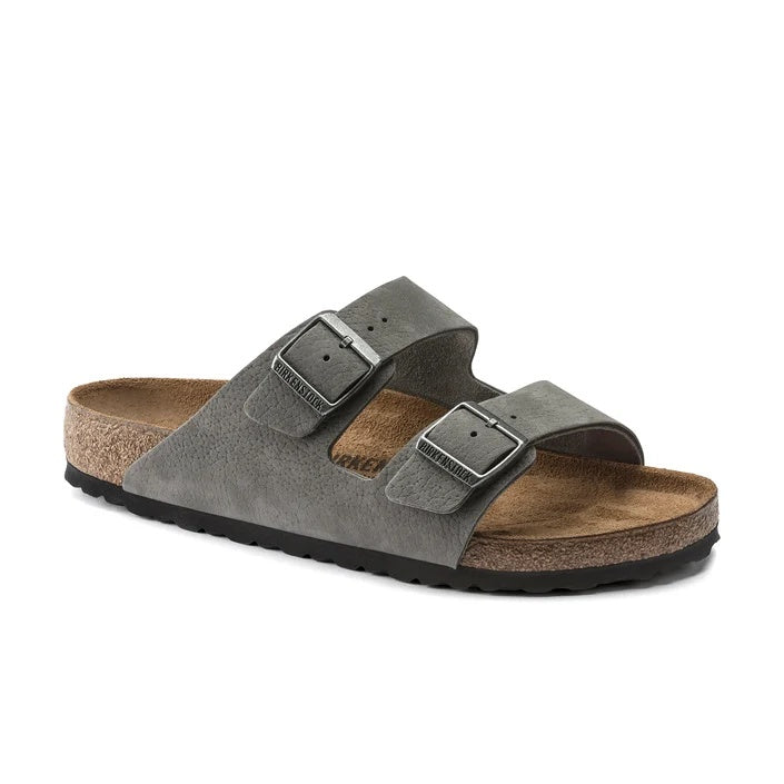 Birkenstock Arizona Nubuck Leather Sandals - Whale Gray - Regular