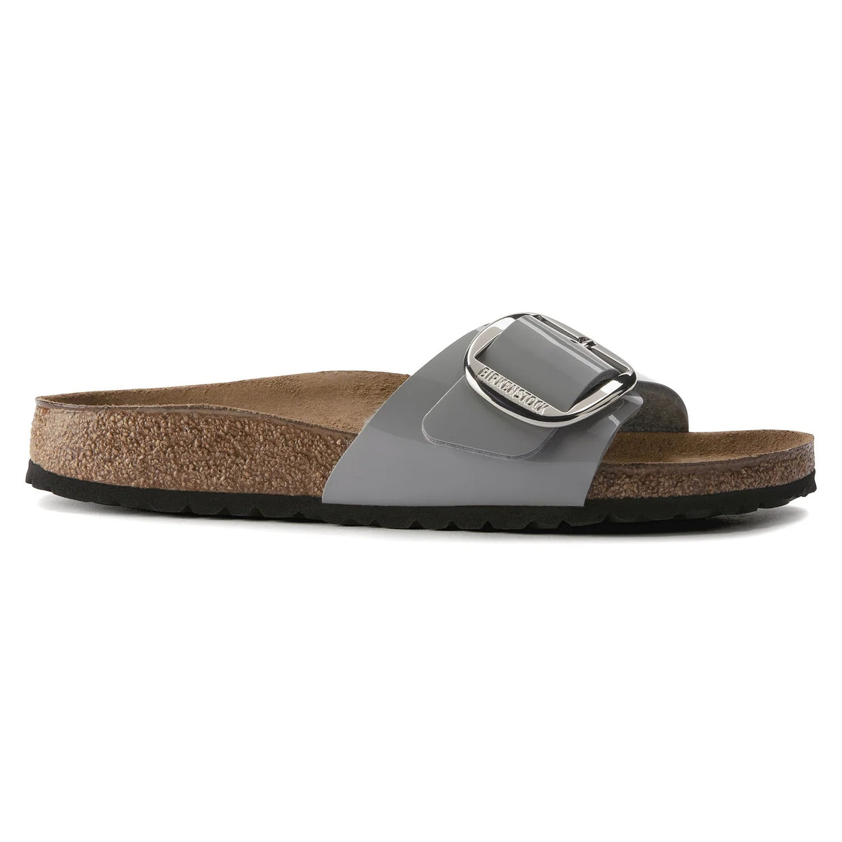 Birkenstock Madrid Big Buckle Birko-Flor  Sandals - Patent Alloy - 1021337 - Narrow