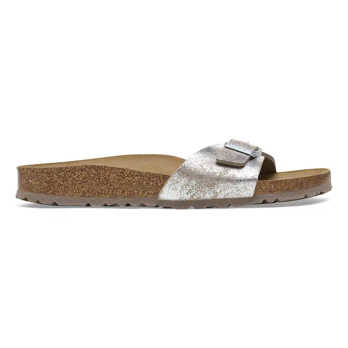 Birkenstock Madrid Washed Metallic Synthetic Sandals - SYN  Washed Metallic Silver - 1026939 - Narrow