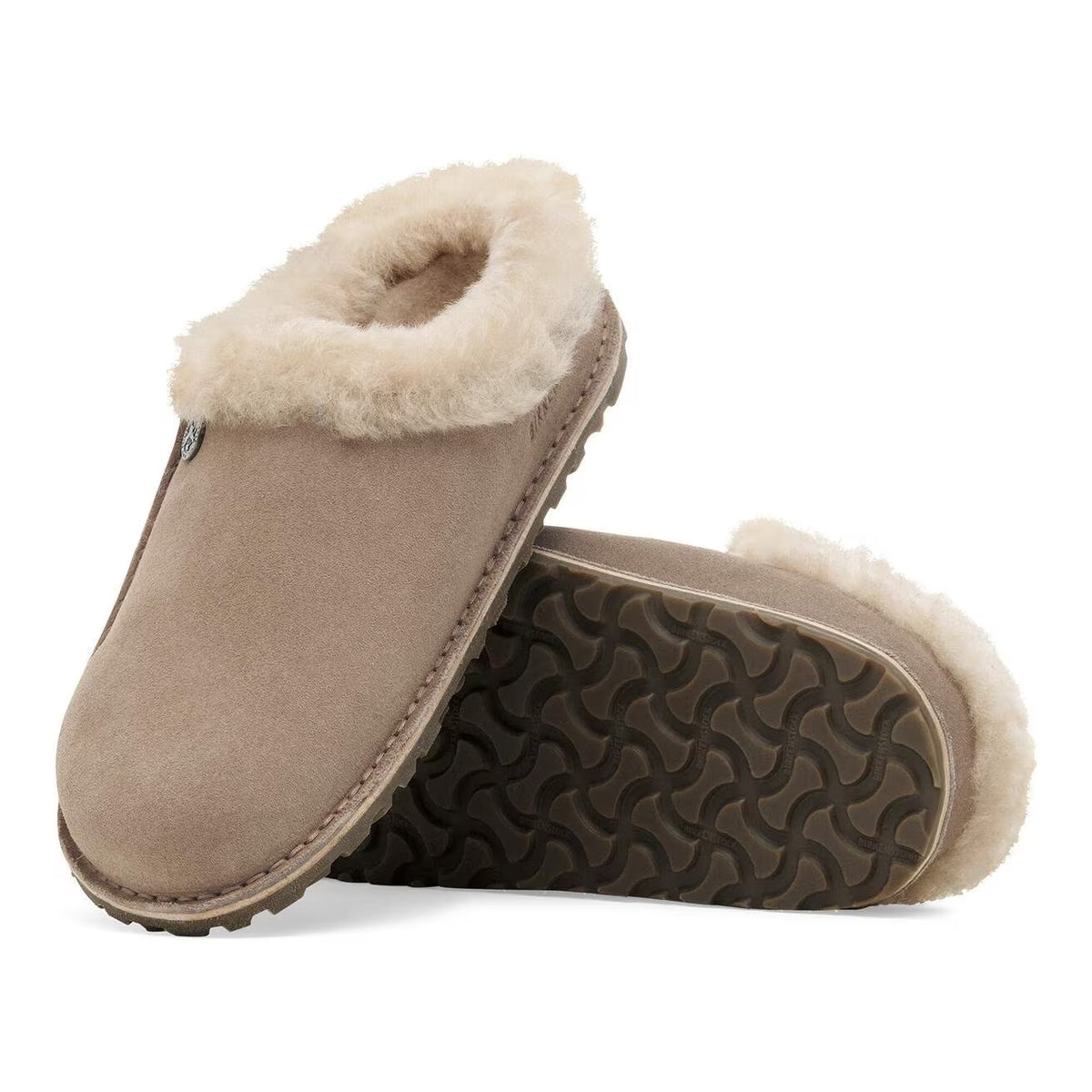 Birkenstock Zermatt Premium Suede Leather Clogs - Taupe - 1030156 - Regular