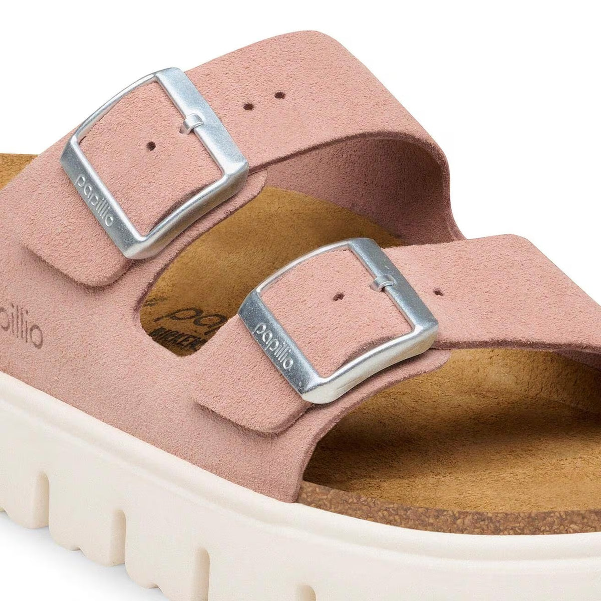 Birkenstock Arizona Pap Chunky Suede Leather Sandals - Pink Clay - 1031254 - Narrow
