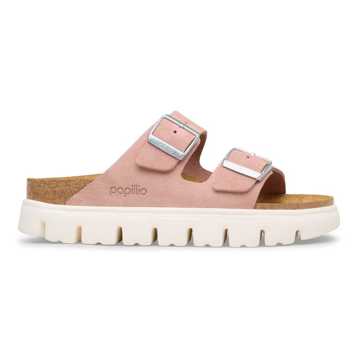Birkenstock Arizona Pap Chunky Suede Leather Sandals - Pink Clay - 1031254 - Narrow