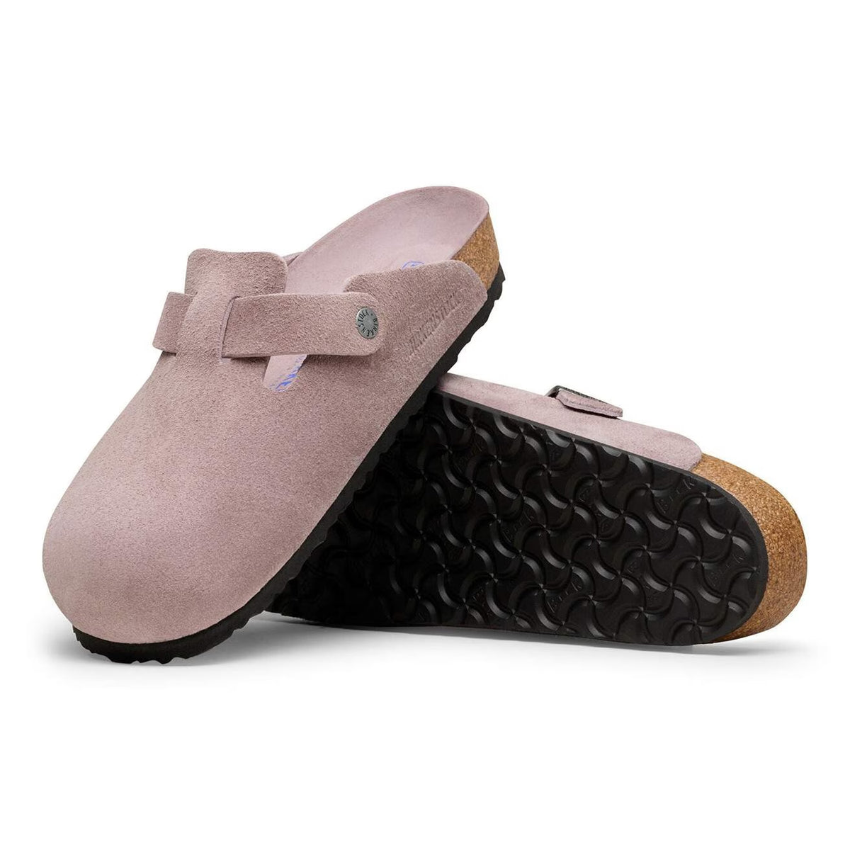 Birkenstock Boston Soft Footbed Suede Leather Clogs - Faded Purple - 1031624 - Regular