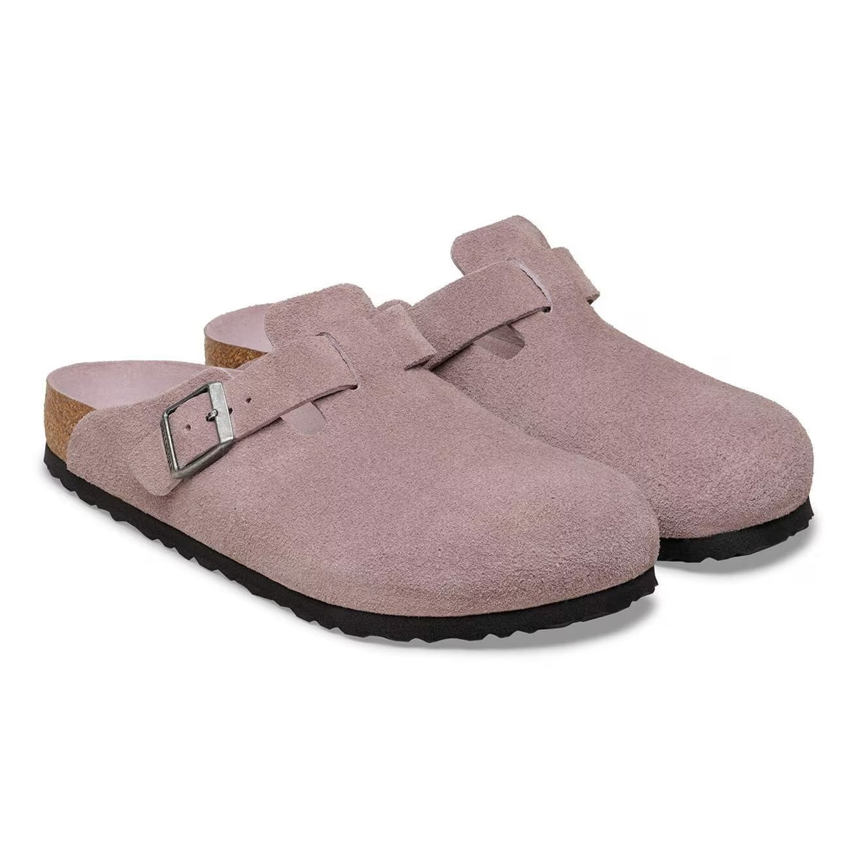 Birkenstock Boston Soft Footbed Suede Leather Clogs - Faded Purple - 1031624 - Regular