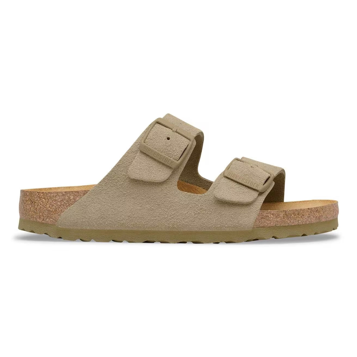 Birkenstock Arizona Suede Leather Sandals - Faded Khaki - 1031998 - Regular