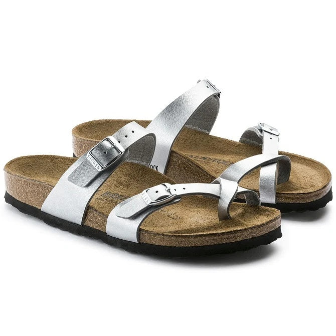 Birkenstock Mayari Birko-Flor Sandals - Silver - 71081 - Regular