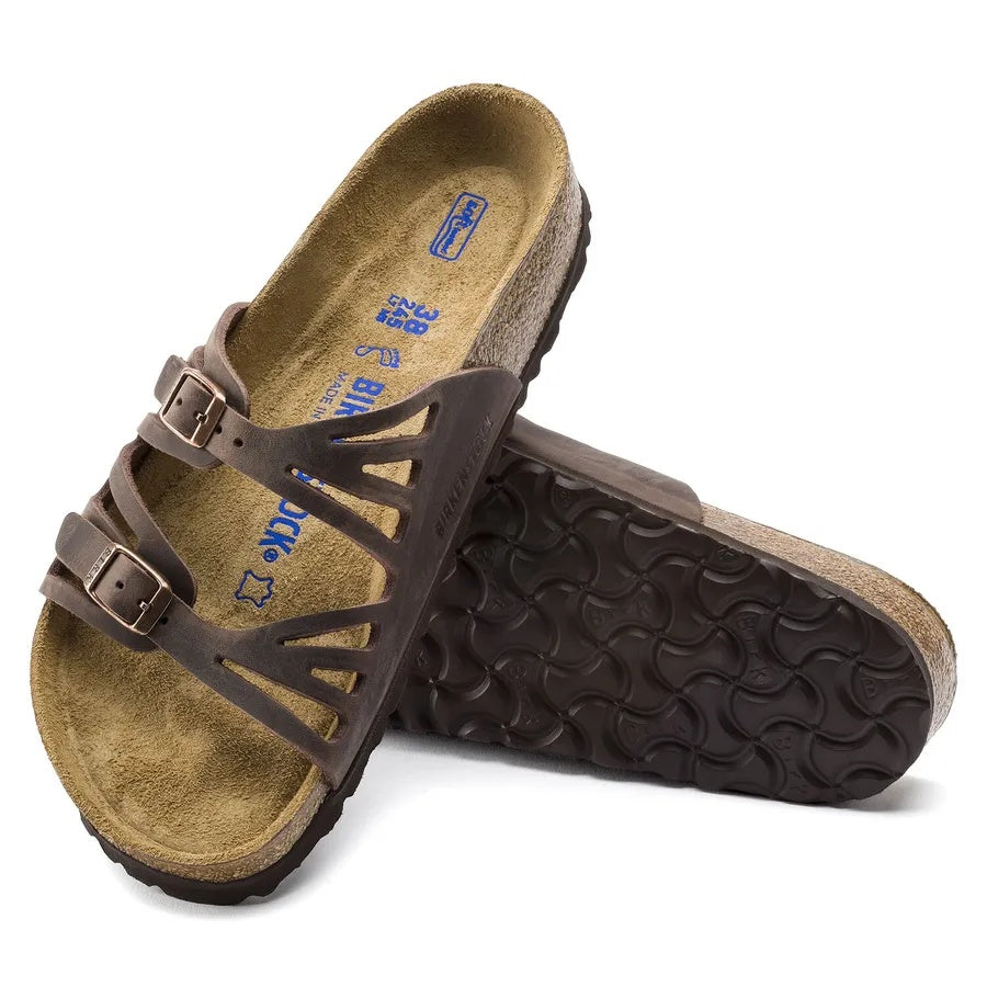 Birkenstock Granada Soft Footbed Oiled Leather Sandals - Habana - 92651 - Regular
