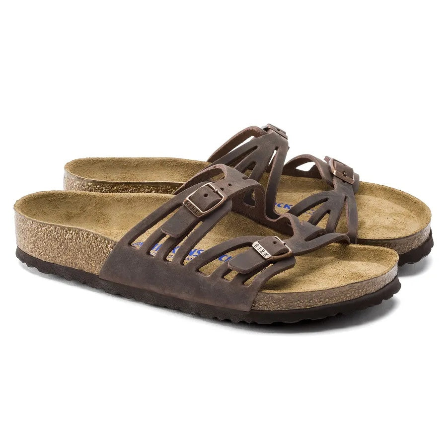 Birkenstock Granada Soft Footbed Oiled Leather Sandals - Habana - 92651 - Regular