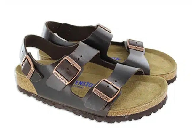 Birkenstock Milano Soft Footbed Smooth Leather Sandals - Amalfi Testa Di Moro - 234541 - Regular