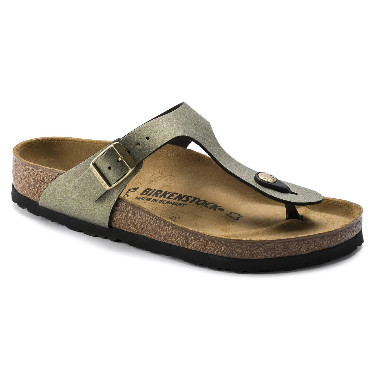 Birkenstock Gizeh Birko-Flor Sandals - Icy Metallic Stone Gold - 1014286 - Regular
