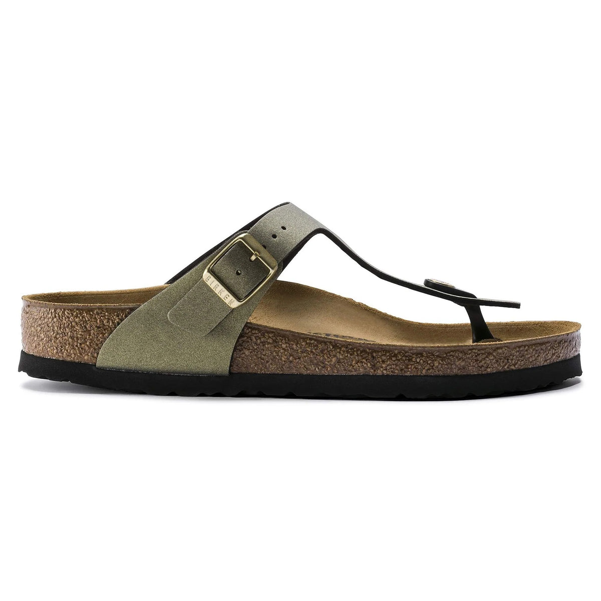 Birkenstock Gizeh Birko-Flor Sandals - Icy Metallic Stone Gold - 1014286 - Regular