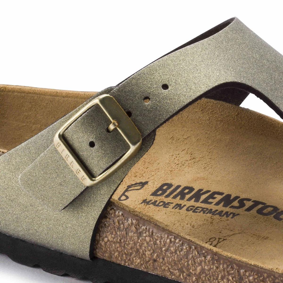 Birkenstock Gizeh Birko-Flor Sandals - Icy Metallic Stone Gold - 1014286 - Regular