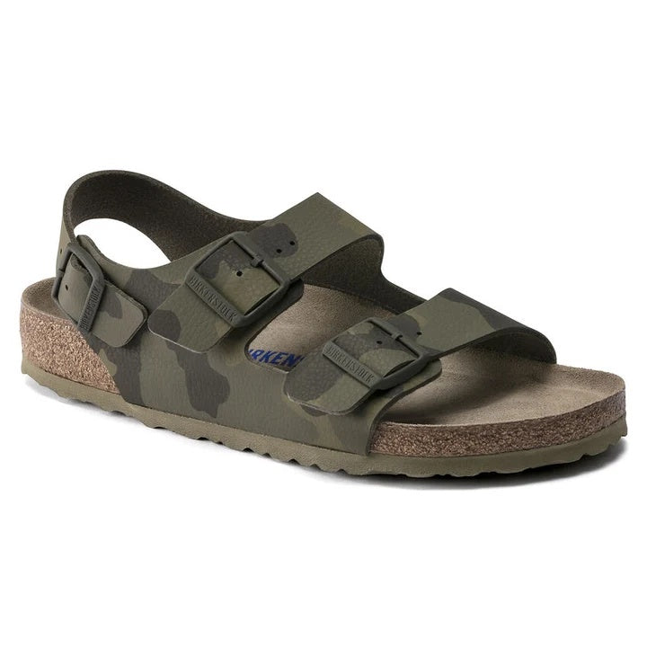 Birkenstock Milano Soft Footbed Birko-Flor Sandals - Desert Soil Camo Green - 1018780 - Regular