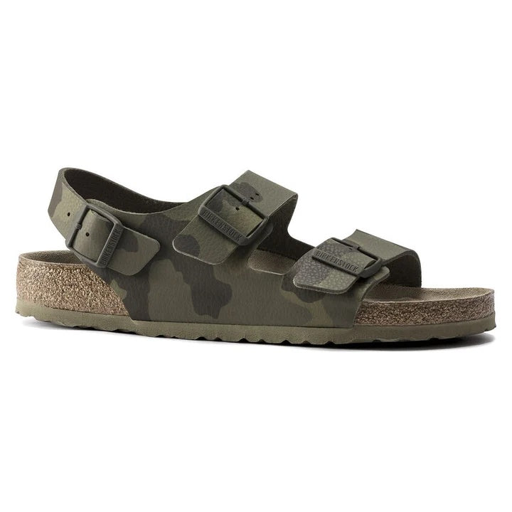 Birkenstock Milano Soft Footbed Birko-Flor Sandals - Desert Soil Camo Green - 1018780 - Regular