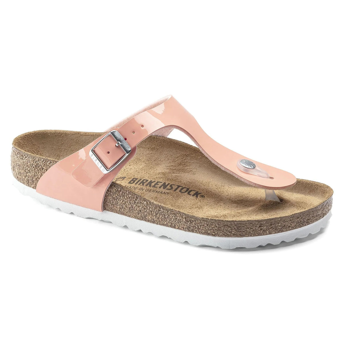 Birkenstock Gizeh Birko-Flor Sandals - Patent Coral Peach - 1019405 - Regular