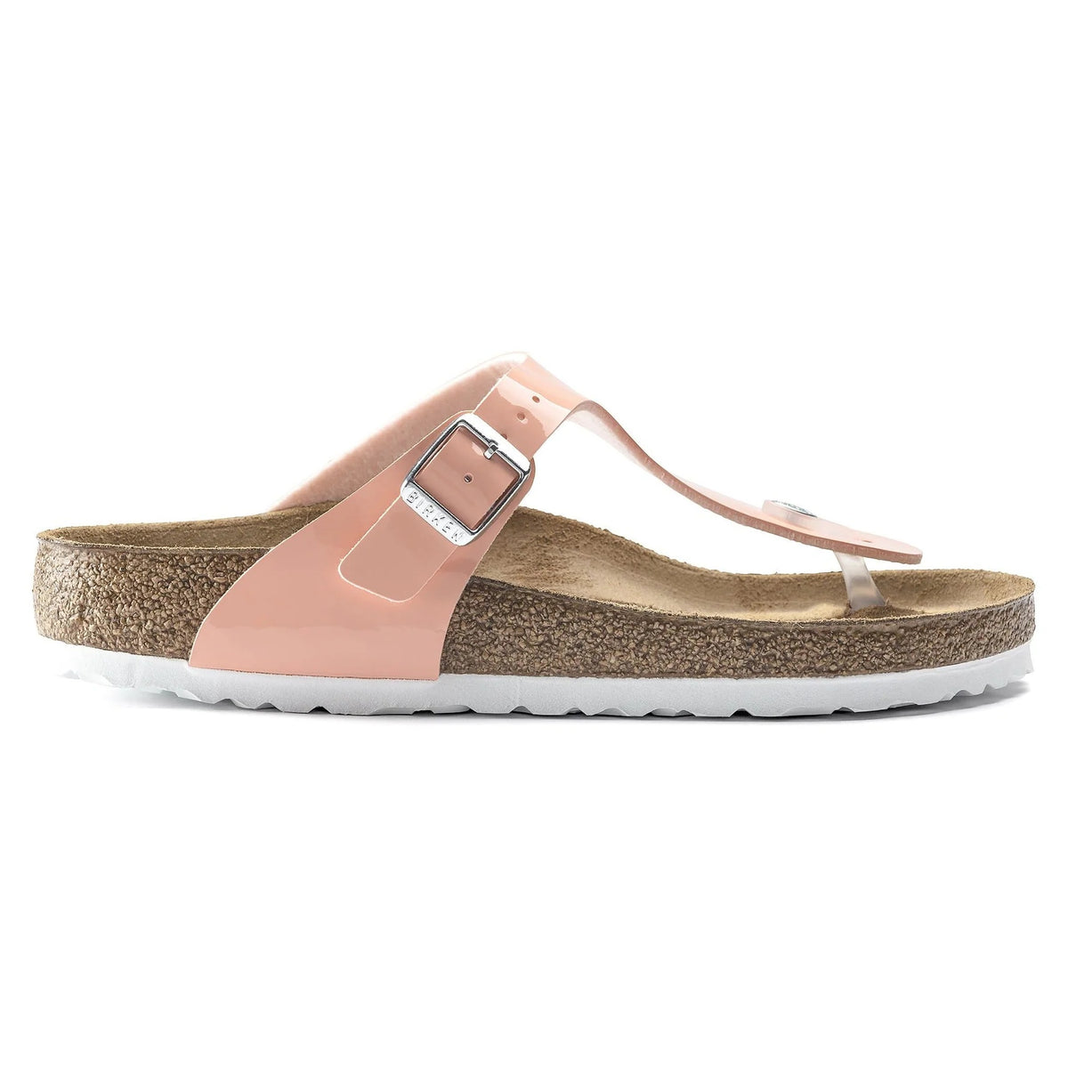Birkenstock Gizeh Birko-Flor Sandals - Patent Coral Peach - 1019405 - Regular