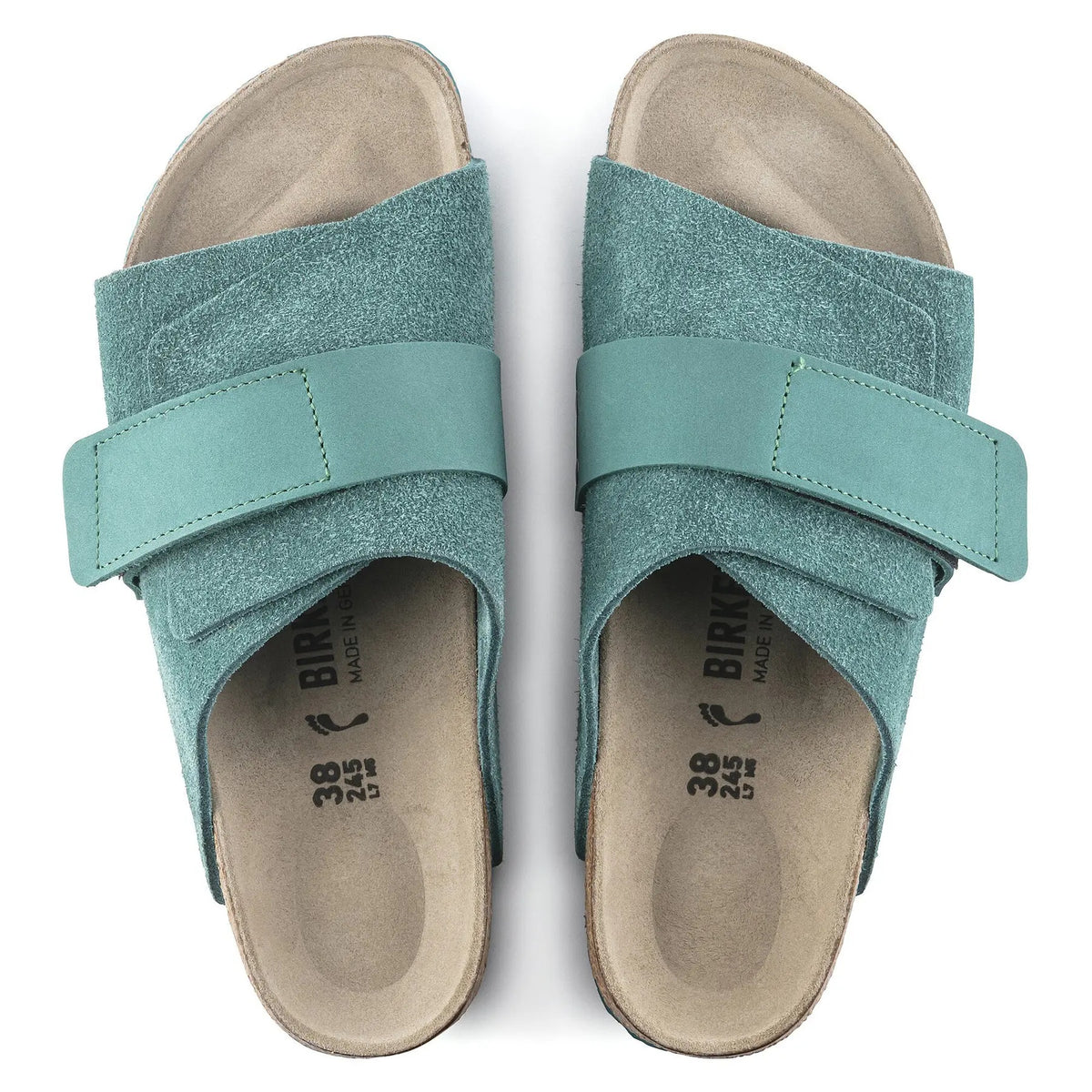 Birkenstock Kyoto Nubuck Suede Leather Sandals - Dark Teal - 1020760 - Narrow