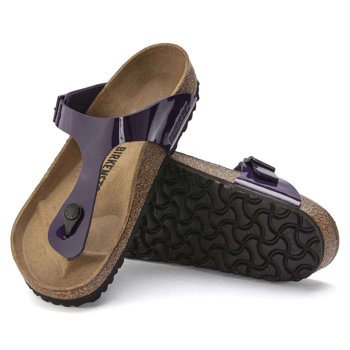 Birkenstock Gizeh Birko-Flor Sandals - Patent Plum Purple - 1023235 - Regular