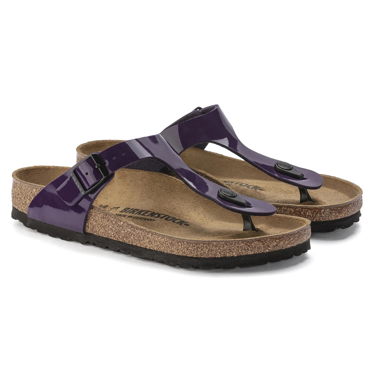 Birkenstock Gizeh Birko-Flor Sandals - Patent Plum Purple - 1023235 - Regular