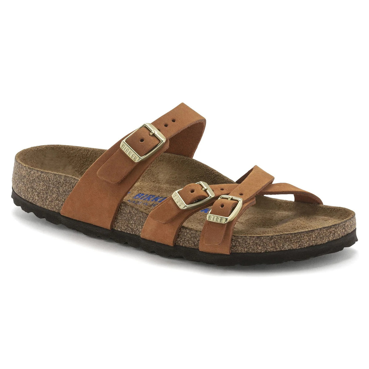Birkenstock Franca Soft Footbed Nubuck Leather Sandals - Pecan - 1021490 - Regular