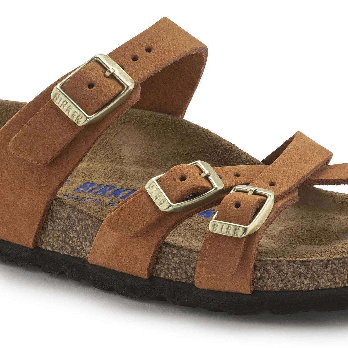 Birkenstock Franca Soft Footbed Nubuck Leather Sandals - Pecan - 1021490 - Regular