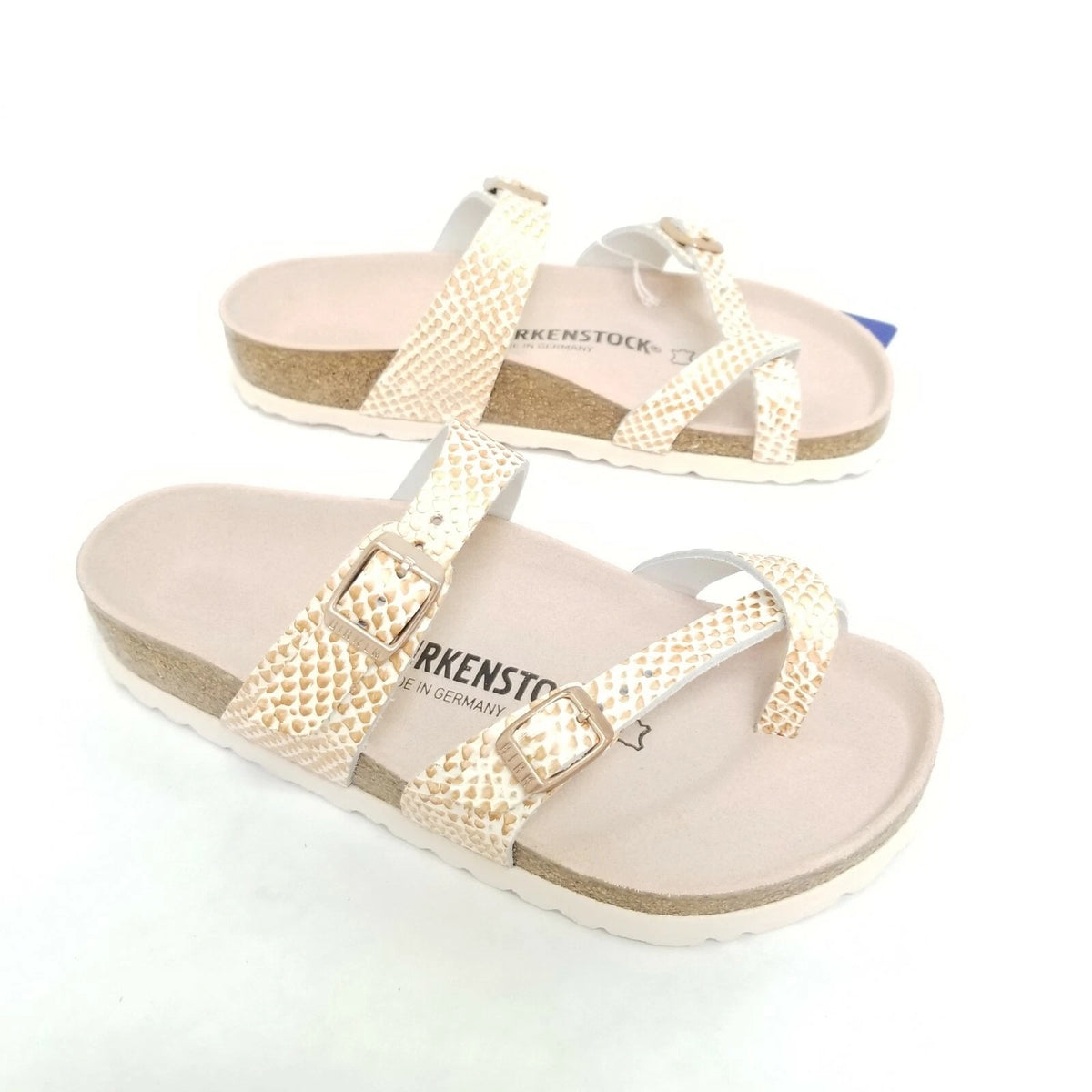 Birkenstock Mayari Nubuck Leather Sandals - Emb Mermaid Cream - 1012867 - Regular