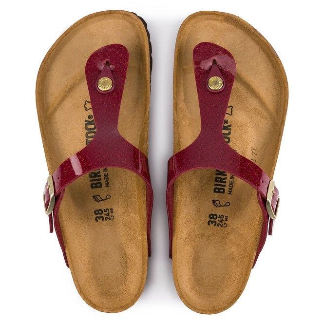 Birkenstock Gizeh Birko-Flor Sandals - Magic Snake Bordeaux - 1013630 - Regular
