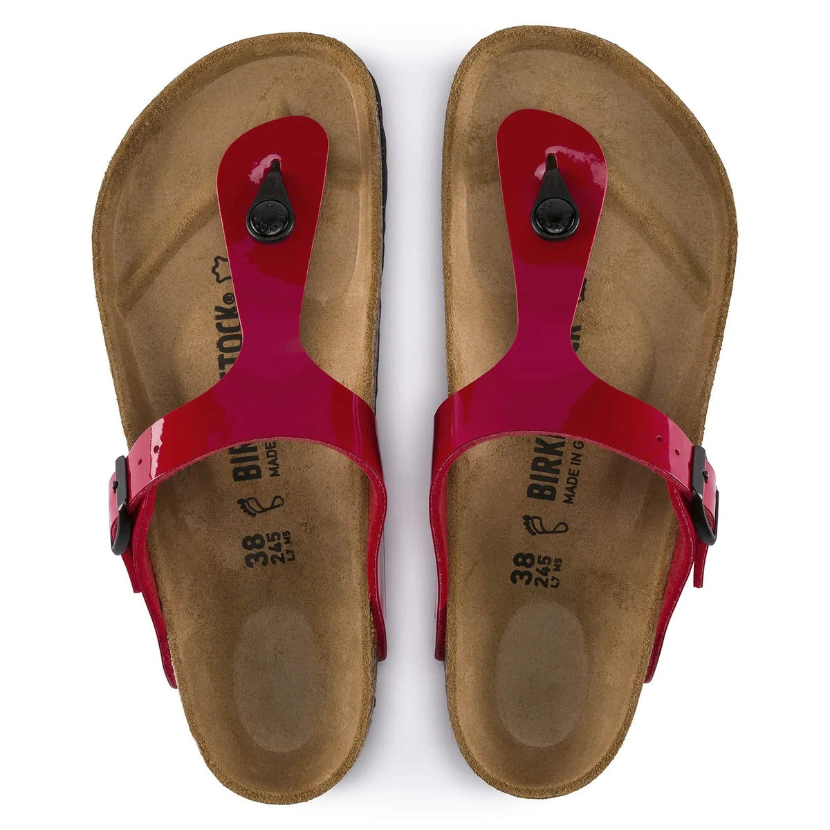 Birkenstock Gizeh Birko-Flor Sandals - Patent Cherry - 1014310 - Regular