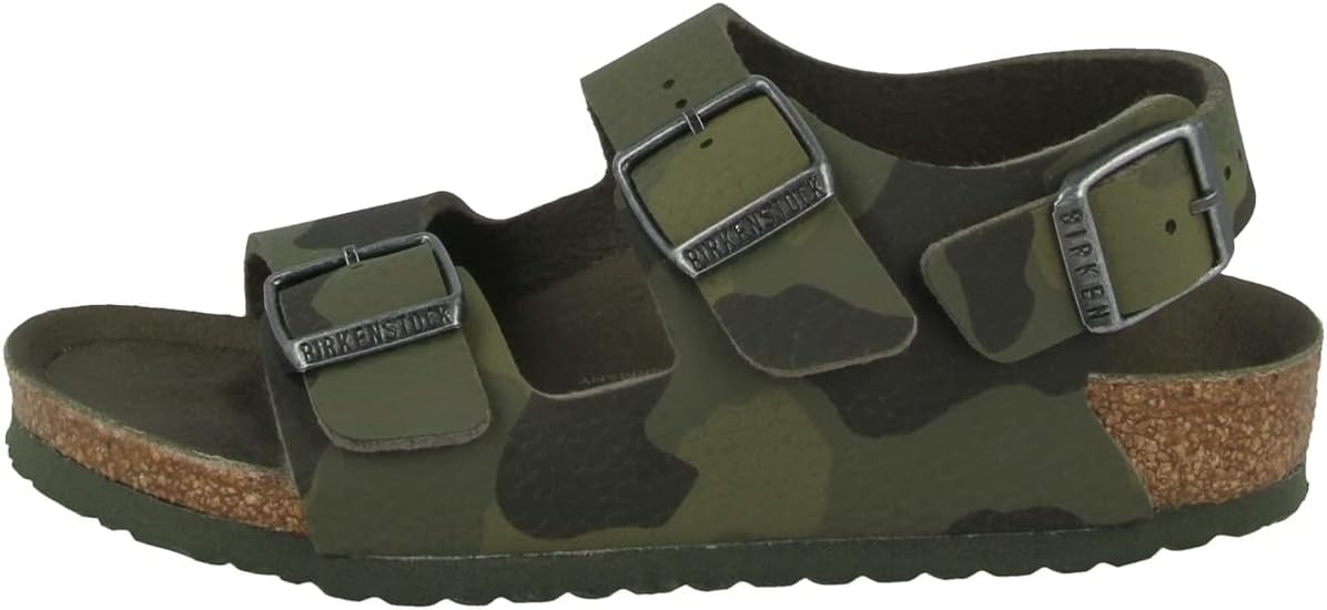 Birkenstock Milano Kinder Birko-Flor Sandals - Desert Soil Camouflage Green - 1014590 - Narrow