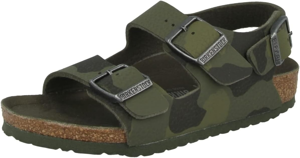 Birkenstock Milano Kinder Birko-Flor Sandals - Desert Soil Camouflage Green - 1014590 - Narrow