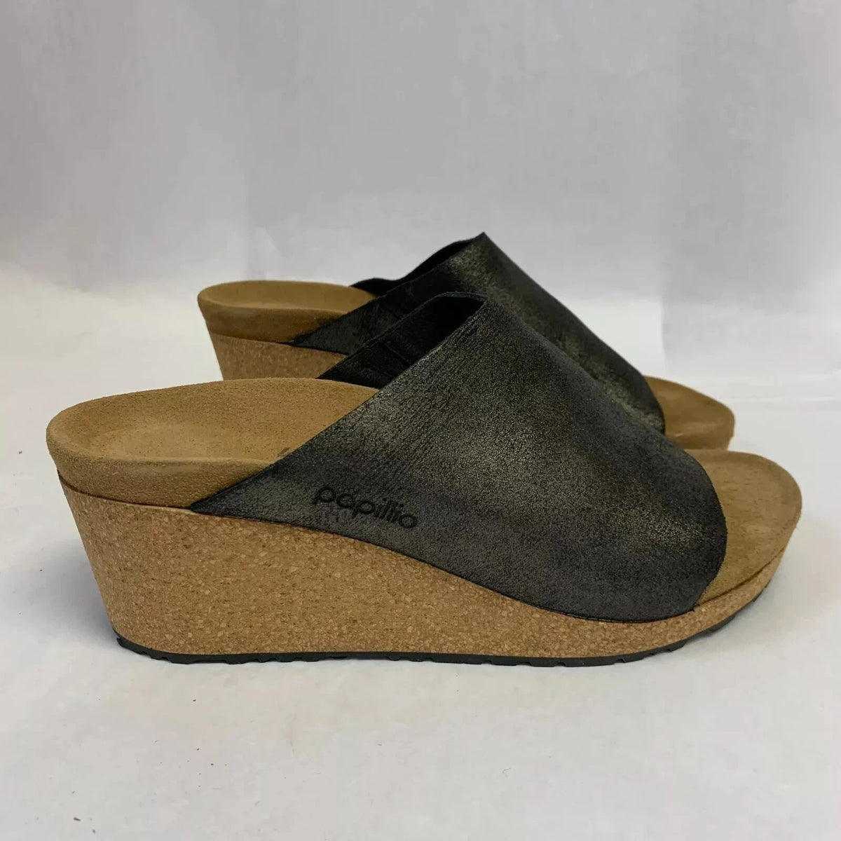 Birkenstock Namica Suede Leather Sandals - Washed Metallic Antique Black - 1014837 - Narrow