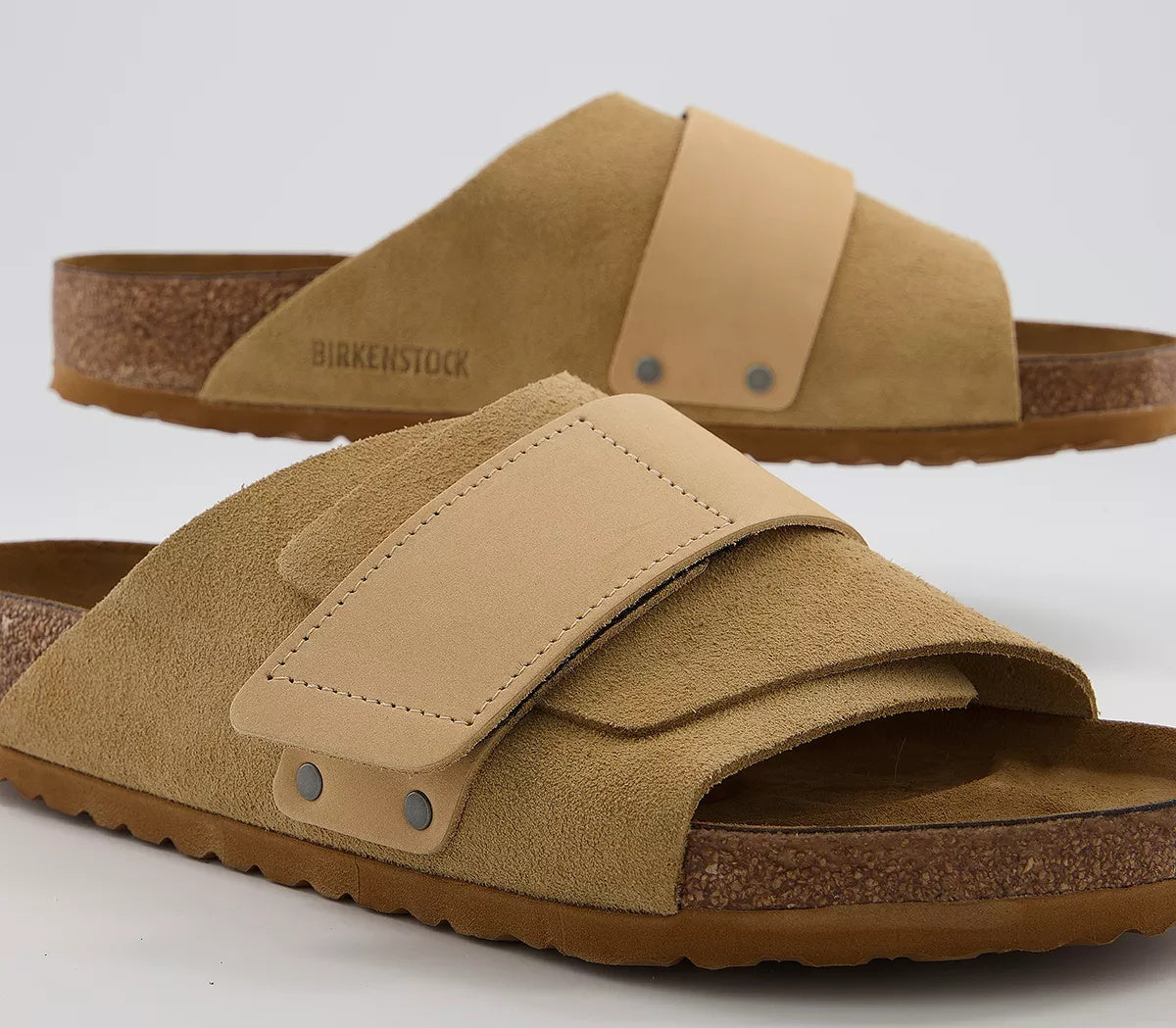 Birkenstock Kyoto Nubuck Suede Leather Sandals - Sand - 1015736 - Regular