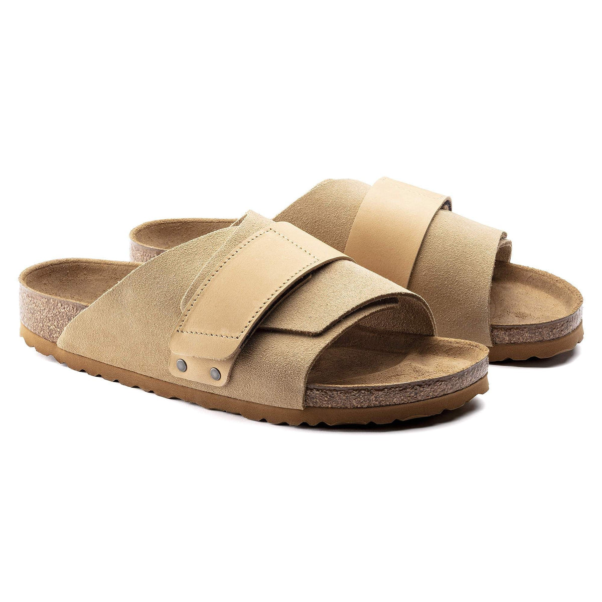 Birkenstock Kyoto Nubuck Suede Leather Sandals - Sand - 1015737 - Narrow