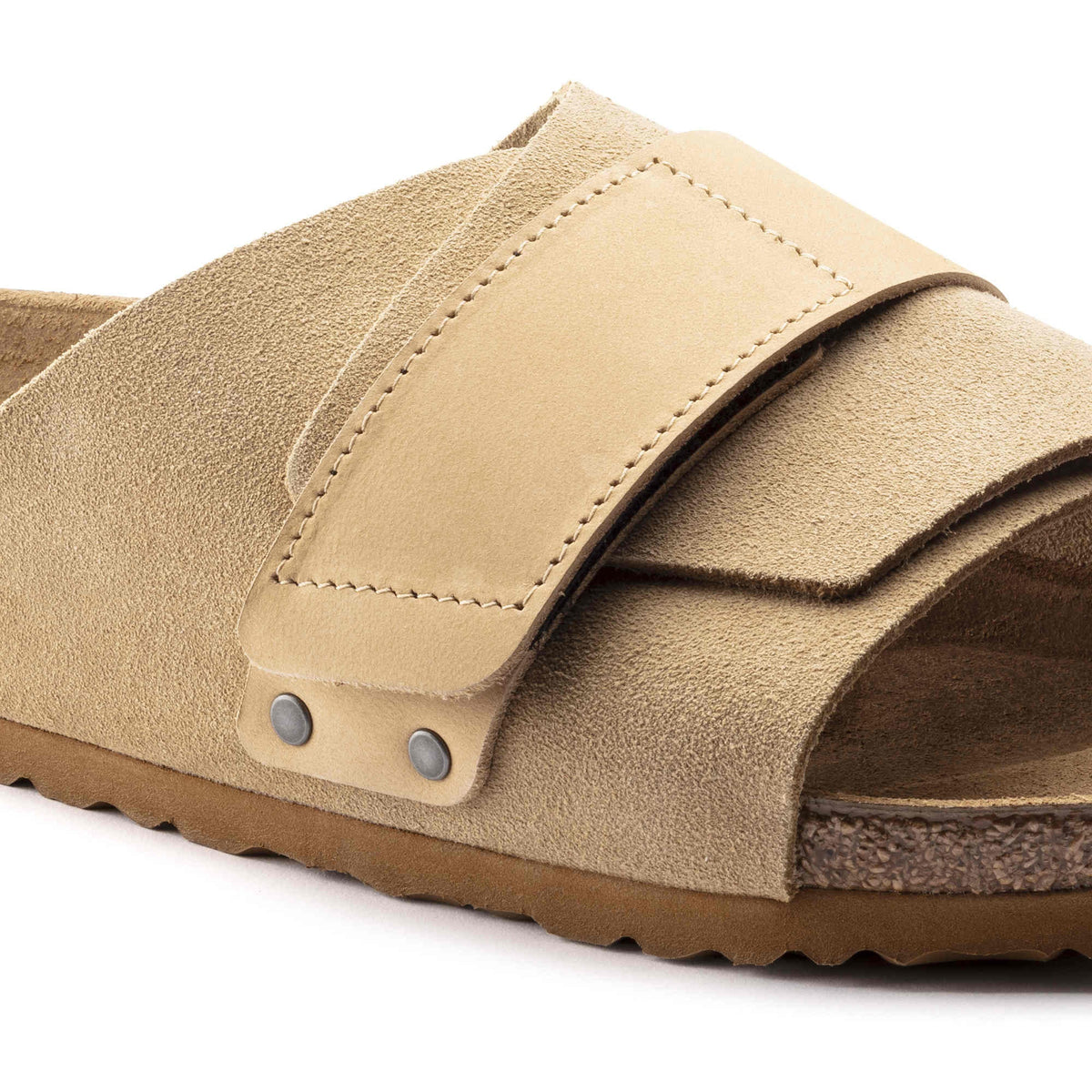 Birkenstock Kyoto Nubuck Suede Leather Sandals - Sand - 1015737 - Narrow