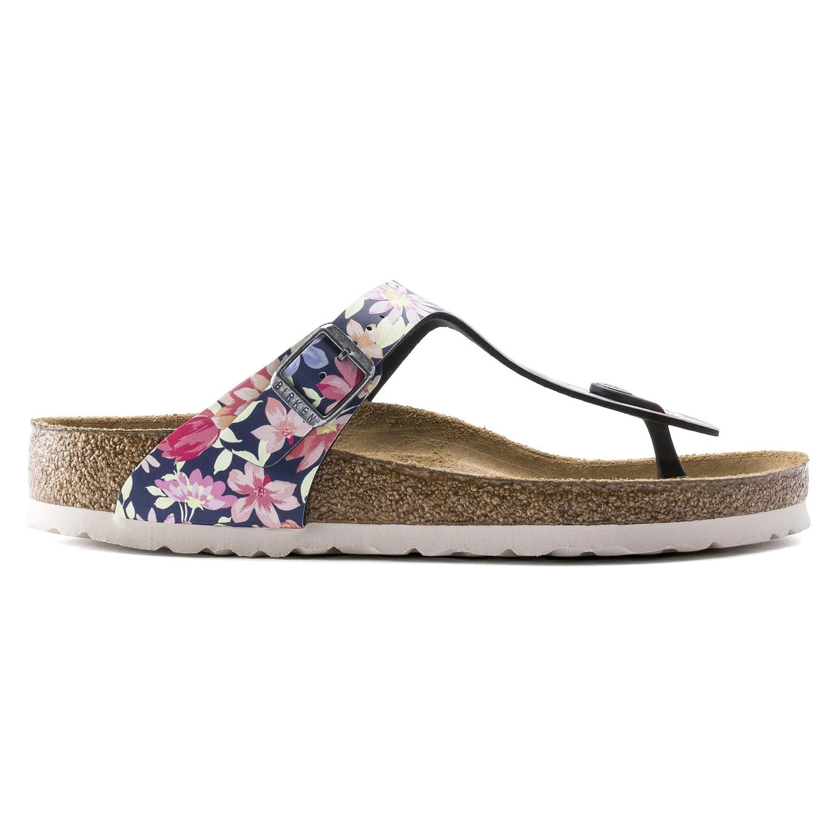 Birkenstock Gizeh Soft Footbed Birko-Flor Sandals - Supernatural Flowers Navy - 1016137 - Narrow