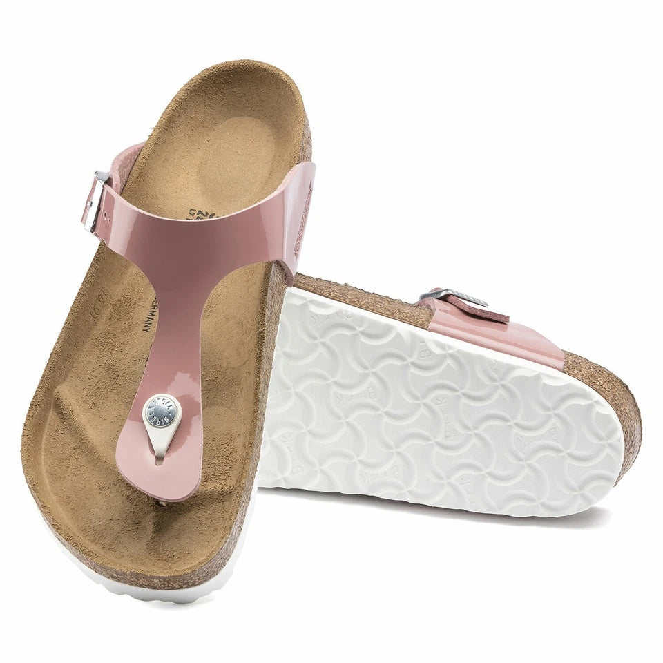 Birkenstock Gizeh Birko-Flor Sandals - Patent Old Rose - 1016149 - Narrow
