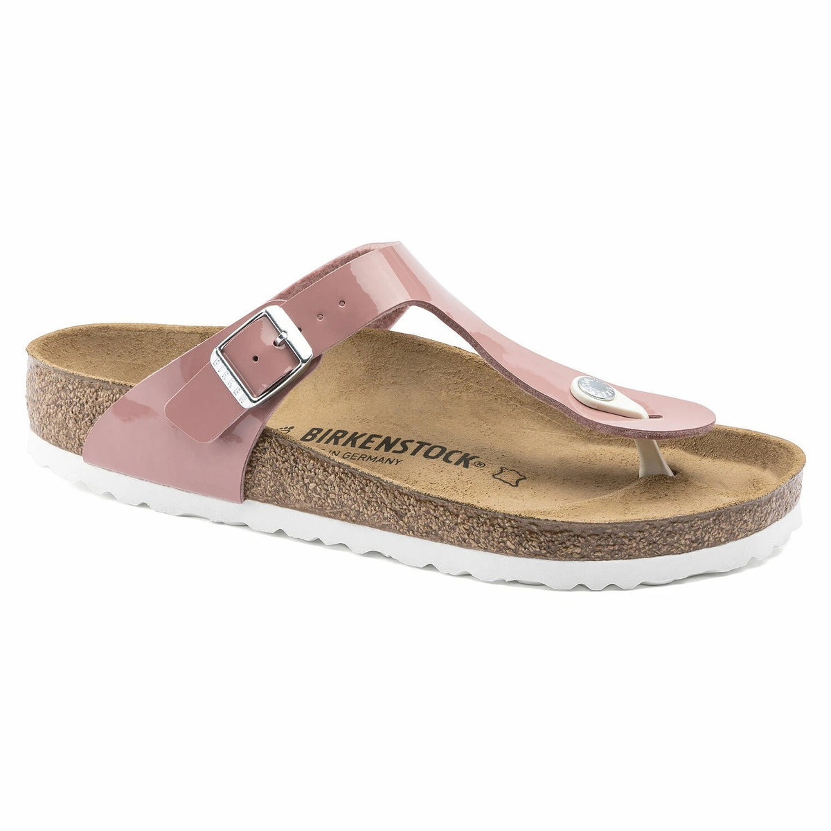 Birkenstock Gizeh Birko-Flor Sandals - Patent Old Rose - 1016149 - Narrow