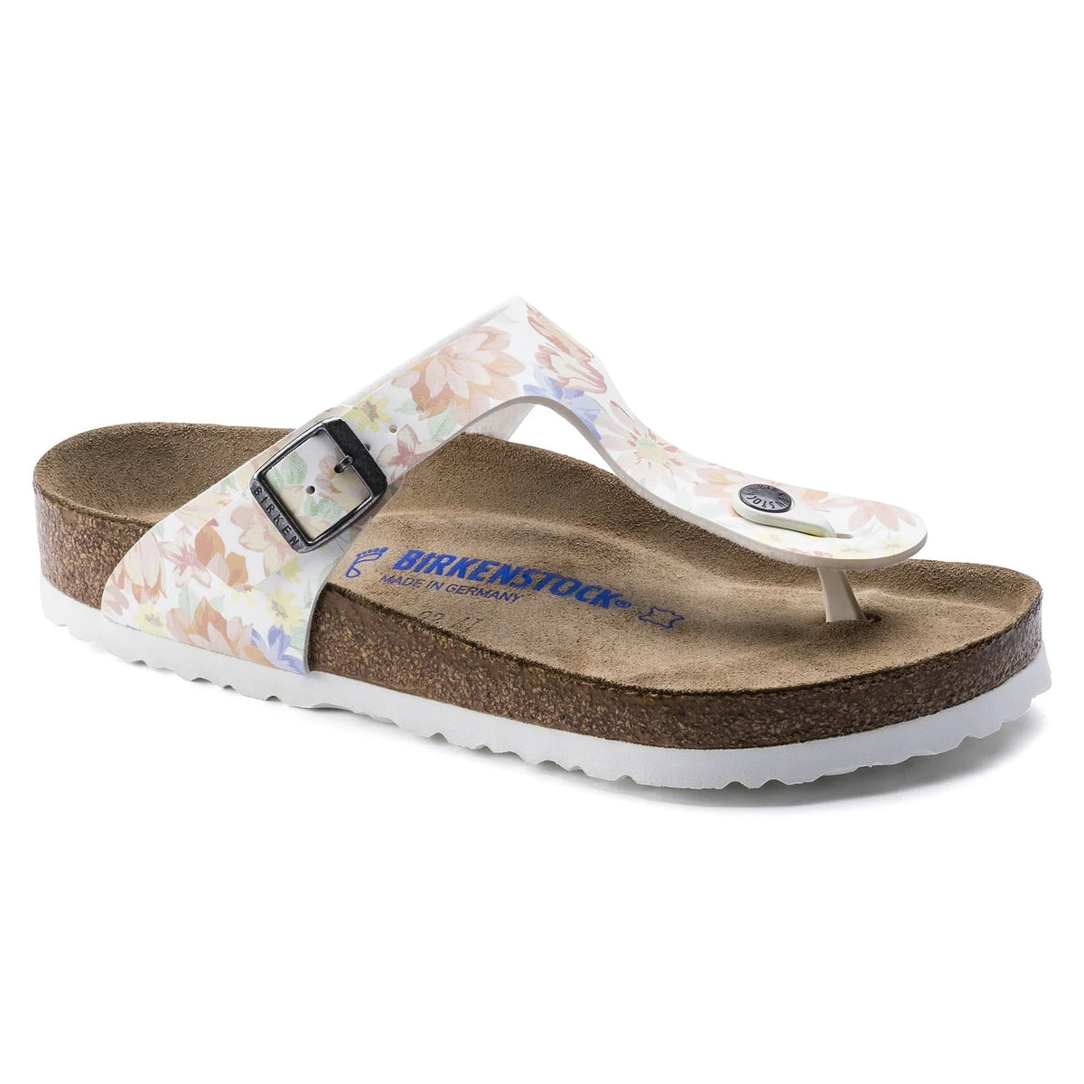 Birkenstock Gizeh Soft Footbed Birko-Flor Sandals - Supernatural Flower White - 1016399 - Narrow