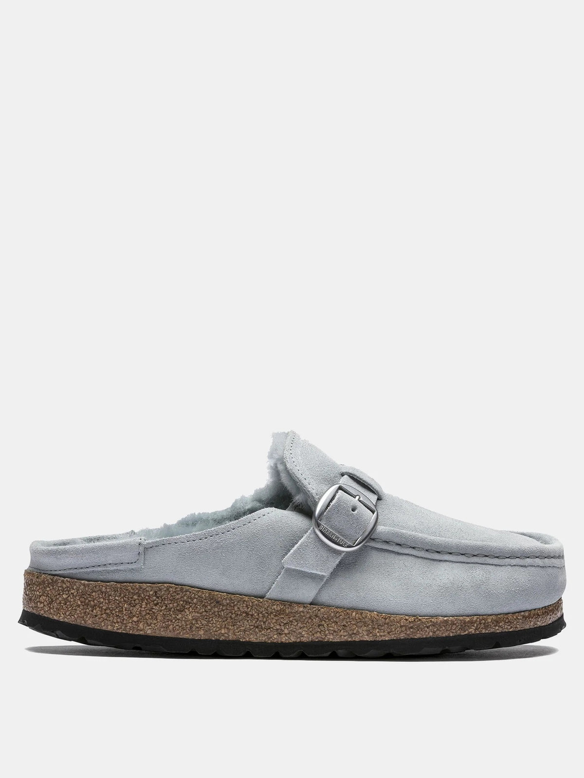Birkenstock Buckley Shearling Suede Leather Clogs - Dusty Teal - 1017150 - Narrow