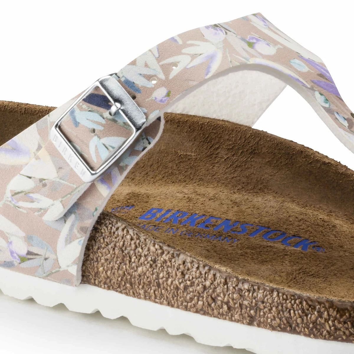 Birkenstock Gizeh Soft Footbed Birko-Flor Sandals - Floral Fades Crystal Rose - 1017647 - Regular